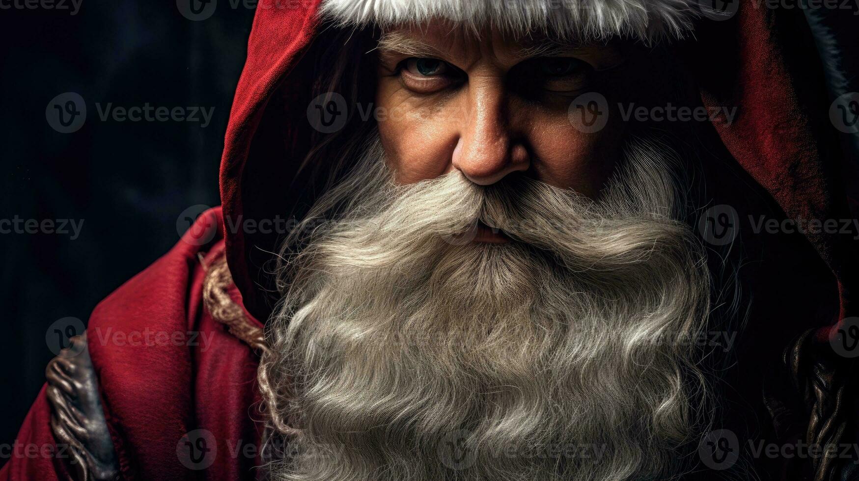 ai généré studio portrait de Père Noël claus photo