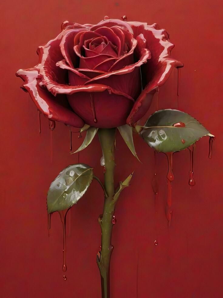 ai généré gratuit célébrer l'amour content la Saint-Valentin journée avec étourdissant Rose fleurs, génératif ai photo