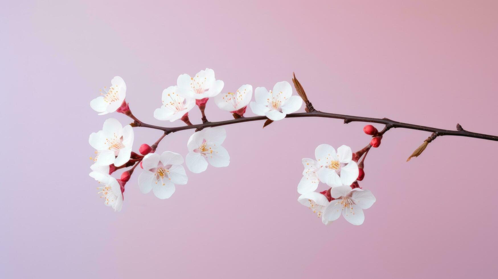 ai généré Cerise fleur branche photo