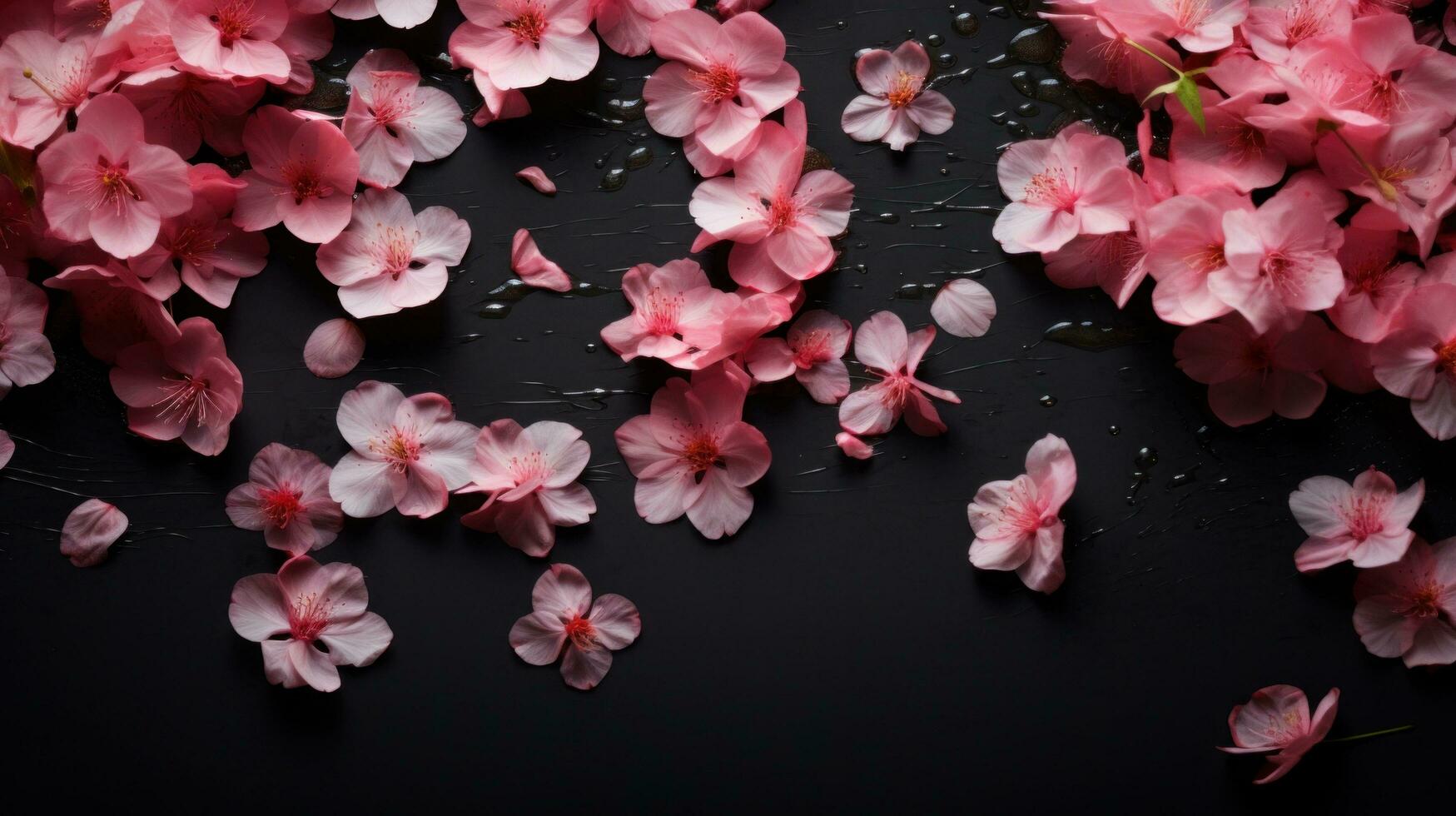 ai généré Cerise fleur pétales photo