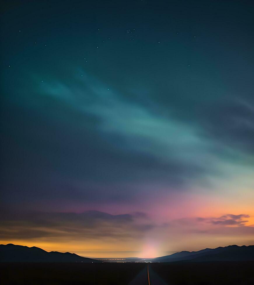 ai généré magnifique nuit ciel photo