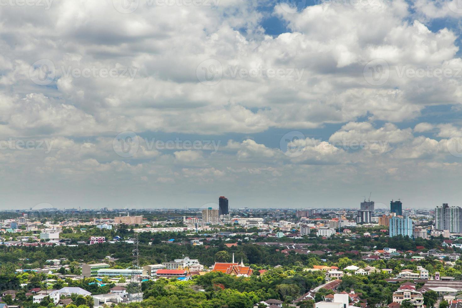 bangkok, thaïlande vue aérienne avec horizon photo