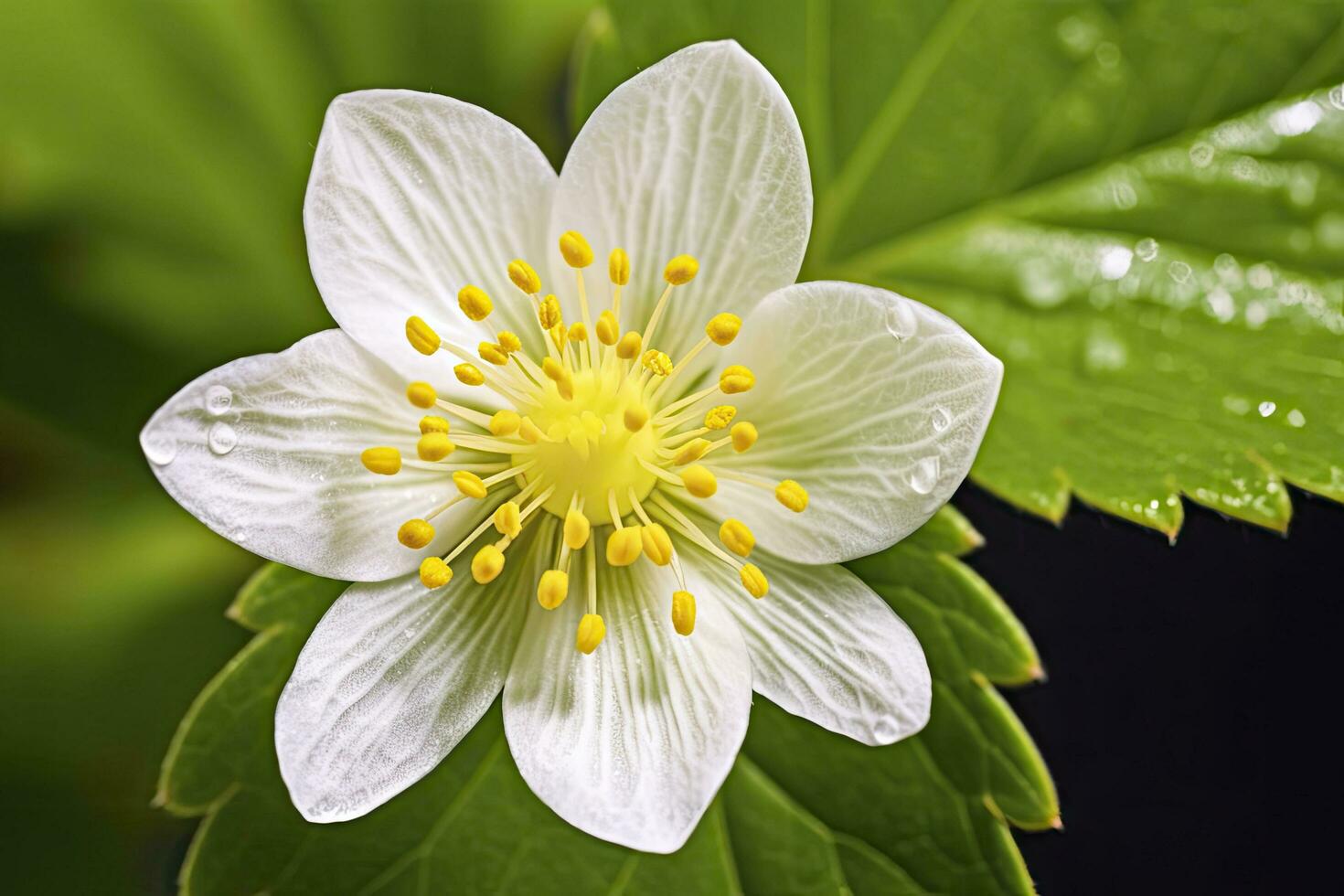 ai généré fraise fleur. ai généré photo