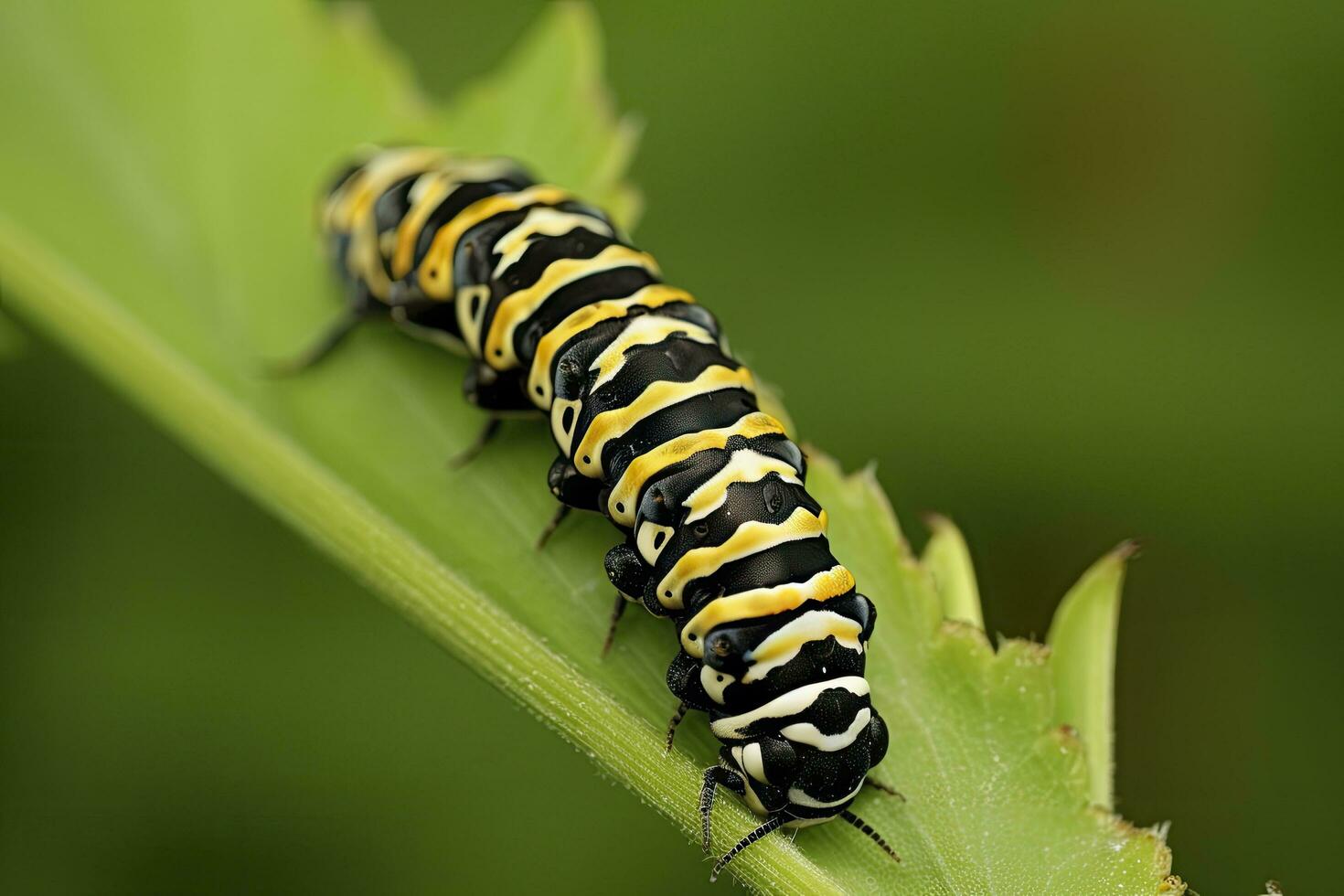 ai généré chenille queue d'aronde papillon. généré ai. photo