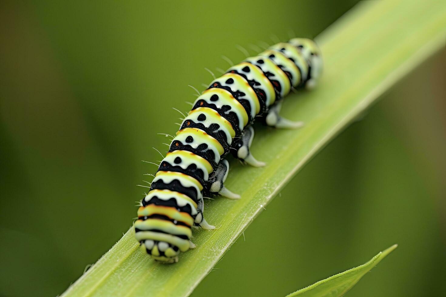 ai généré chenille queue d'aronde papillon. généré ai. photo