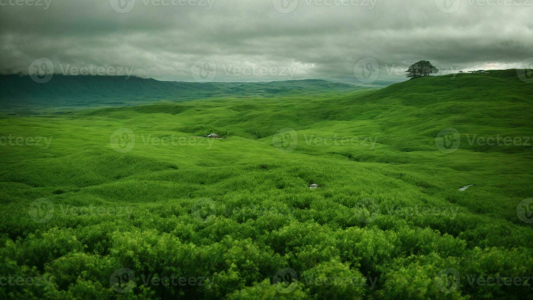 ai généré examiner le influence de climat changement sur le délicat équilibre de cette vert écosystème, considérant tous les deux le flore et faune. photo