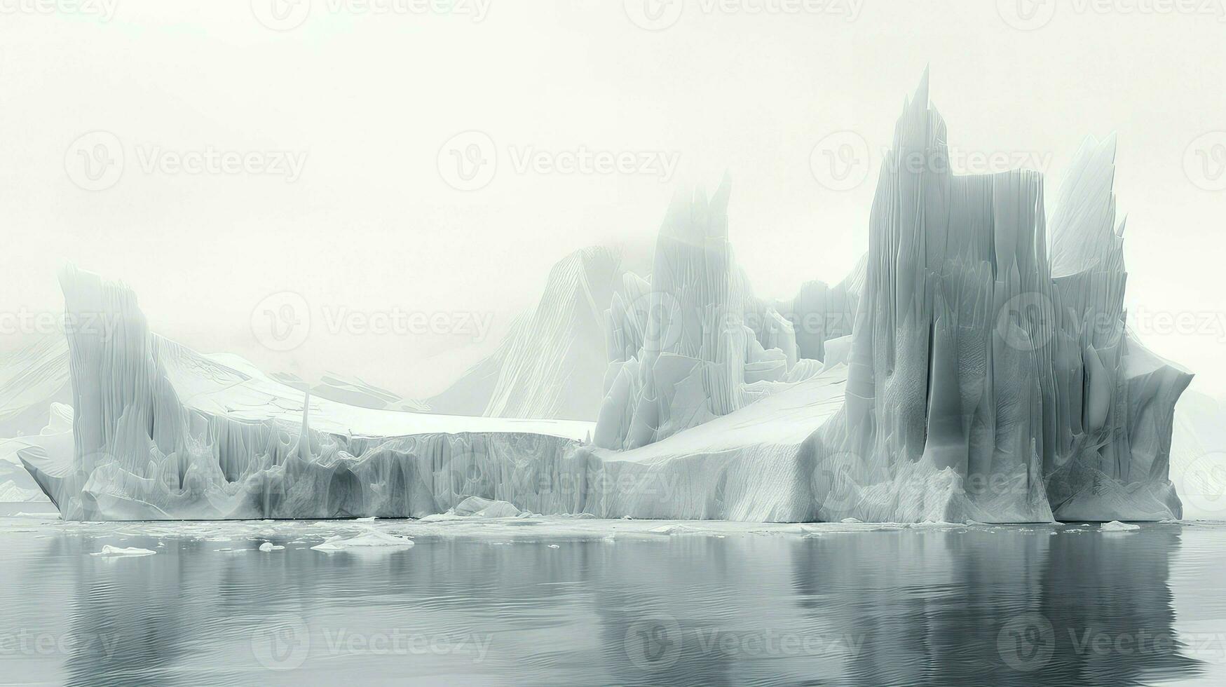 ai généré du froid sec Dock icebergs photo