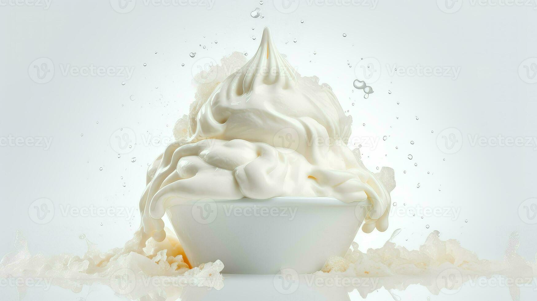 ai généré scoop blanc la glace crème photo