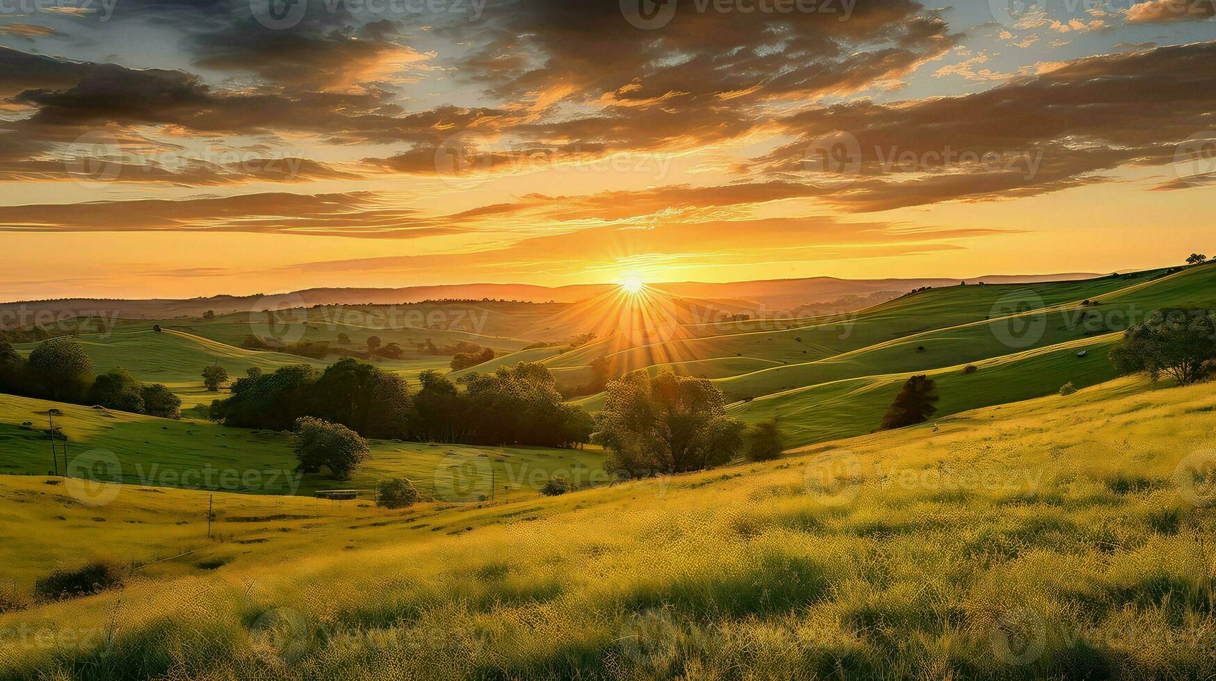 ai généré topographie drumlin collines paysage photo