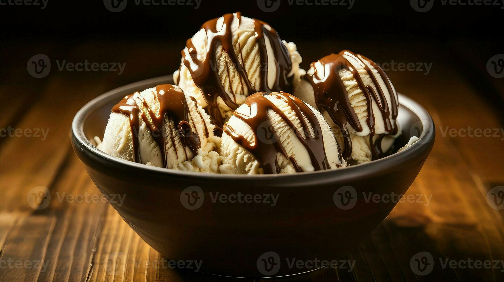 ai généré cône bol la glace crème photo