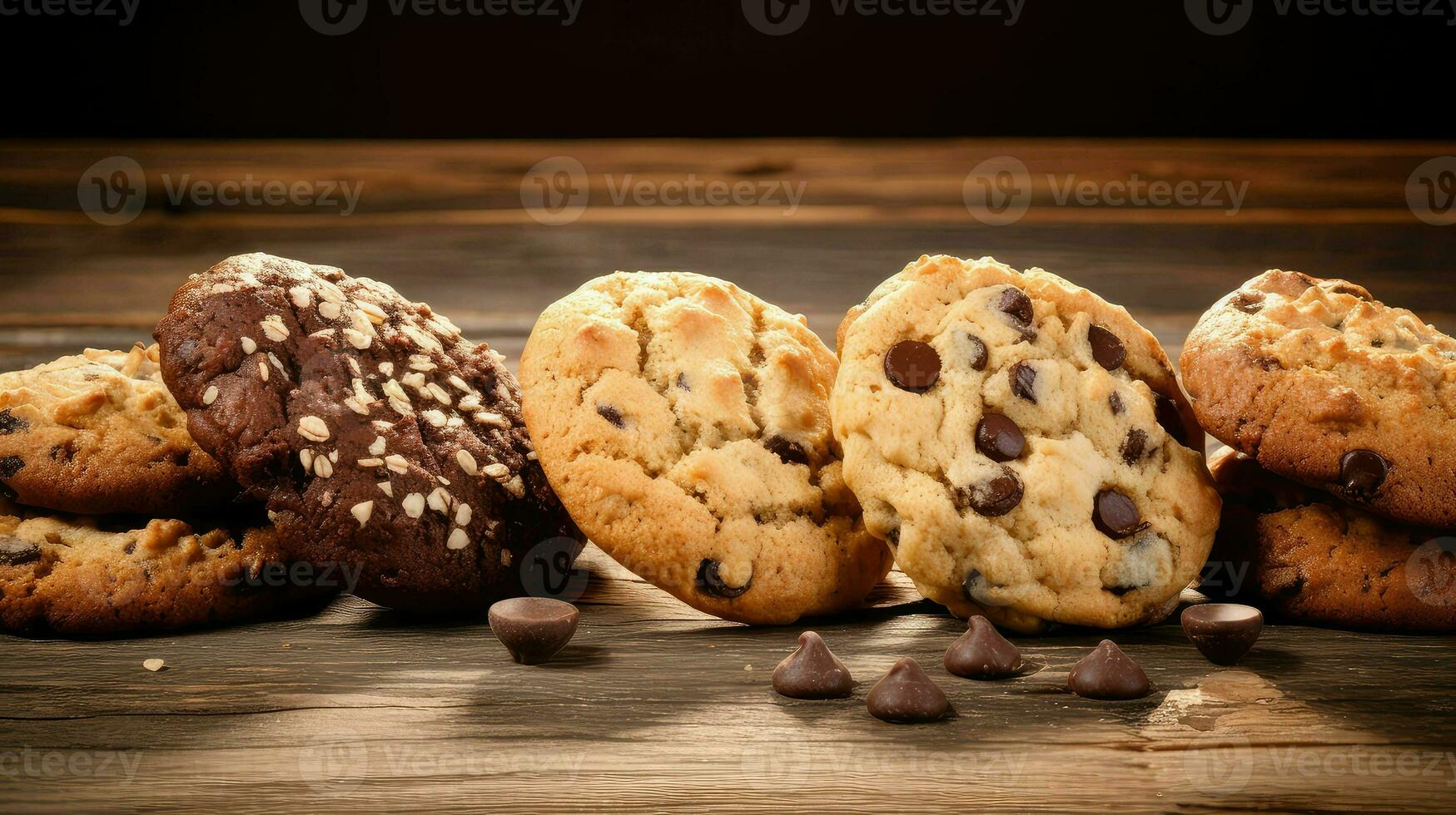 ai généré sucré casse-croûte biscuits nourriture photo