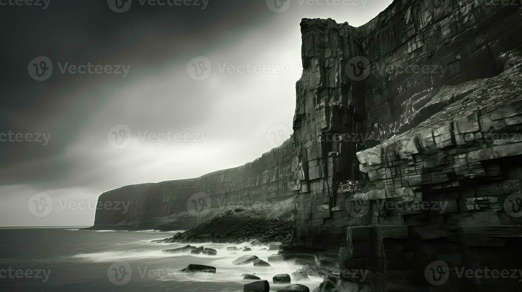 ai généré littoral mer falaises paysage photo