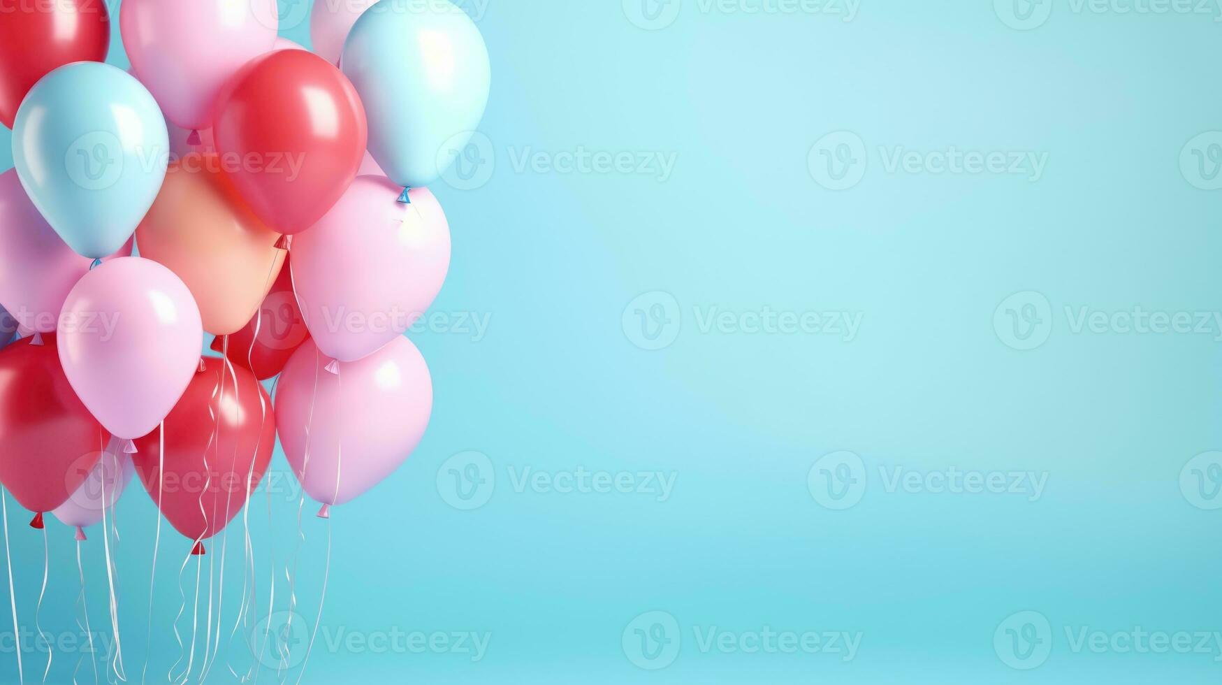 ai généré coloré des ballons Contexte à fête, ai photo