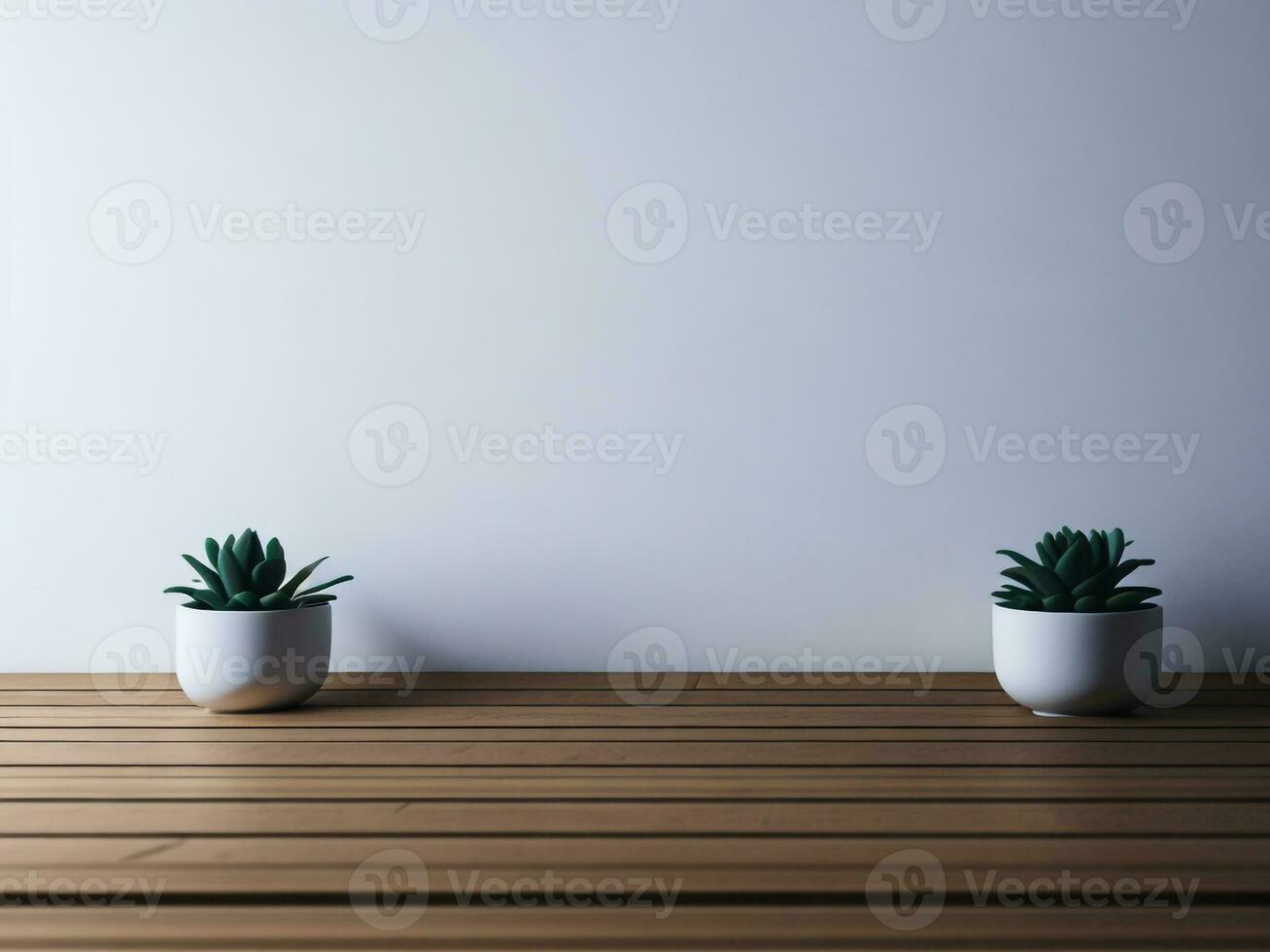 ai généré vide en bois table sur le blanc Contexte proche en haut voir. haute qualité photo