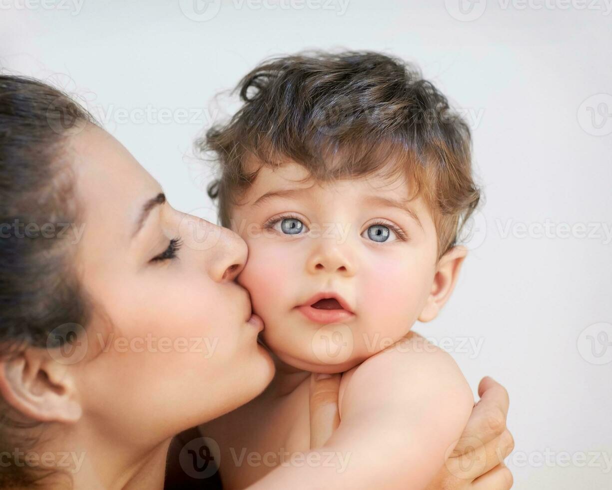 content mère avec bébé photo