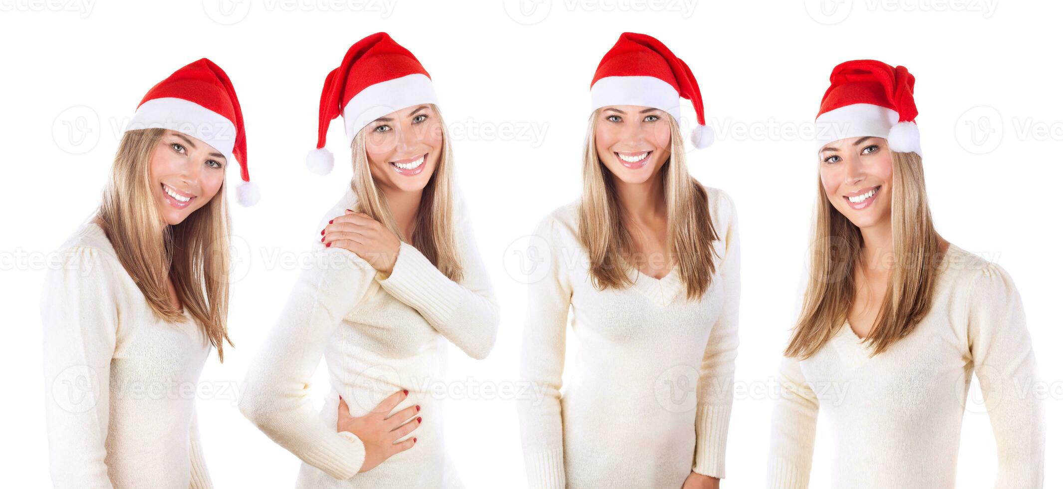 magnifique Père Noël femme collage photo