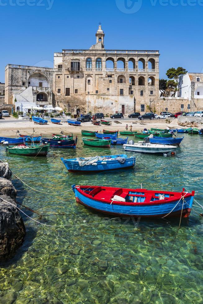 la baie de san vito et son abbaye, la mer de polignano a mare photo