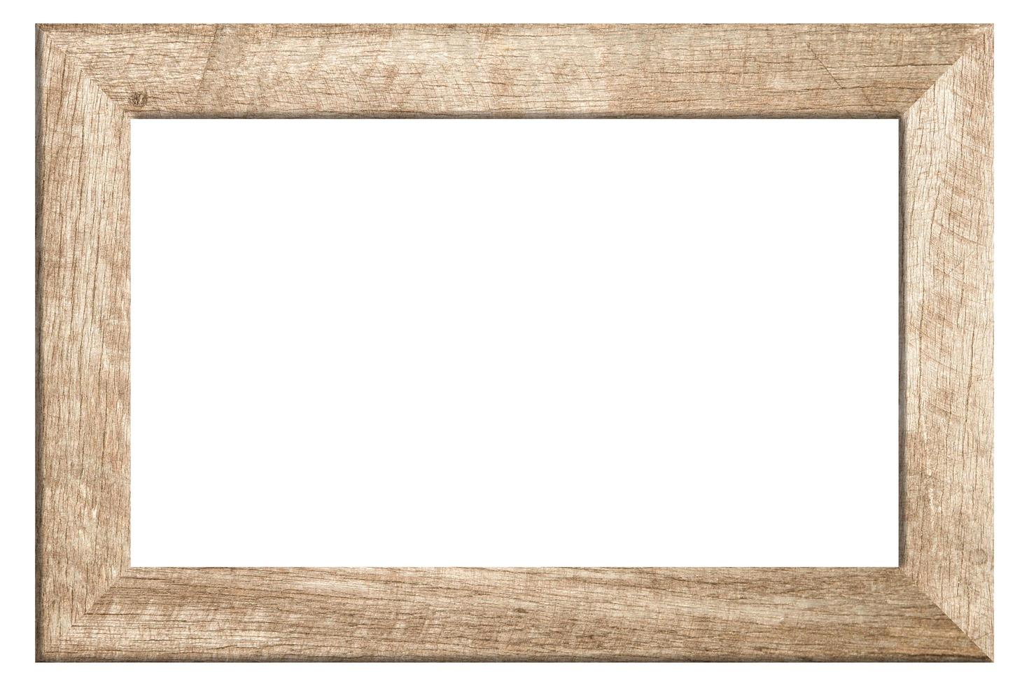 cadre en bois sur fond blanc photo