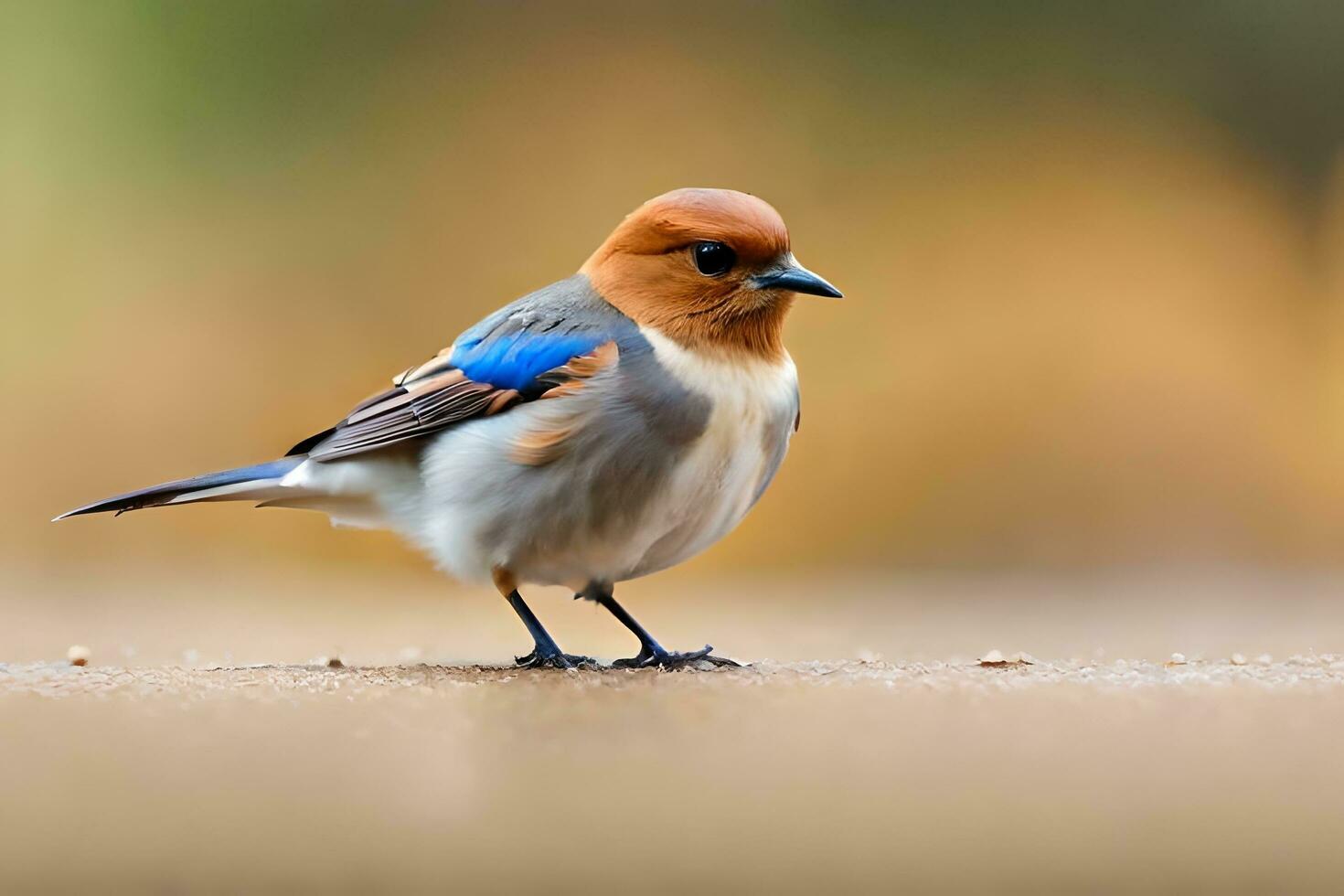 ai généré une petit oiseau est séance sur une branche photo