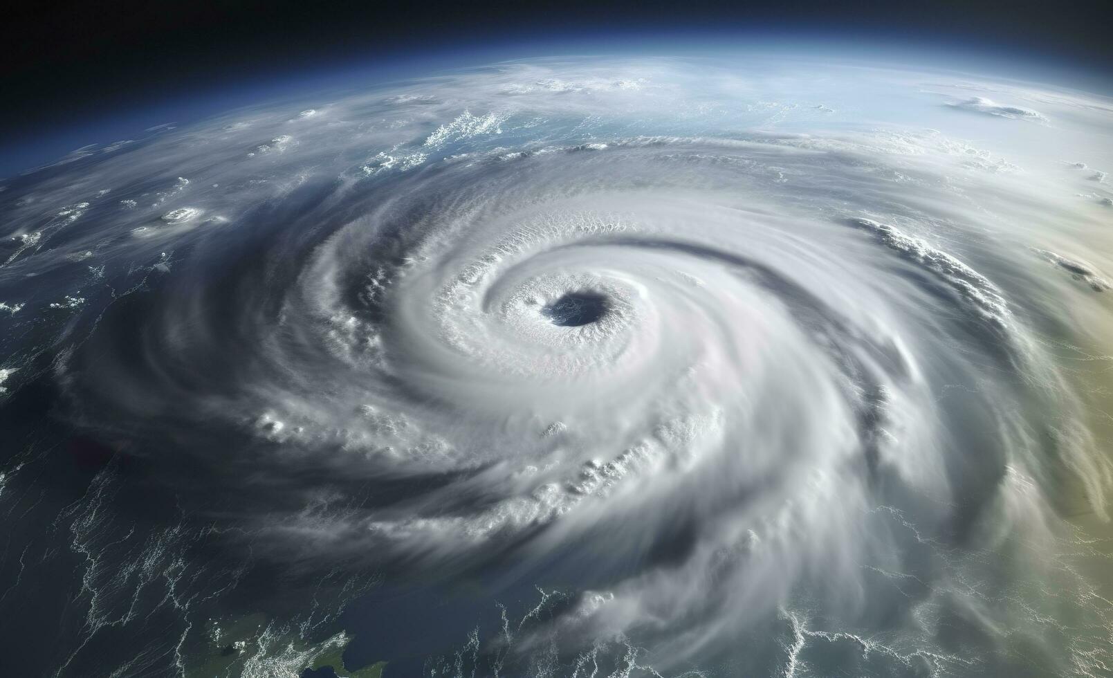 ai généré super typhon, tropical tempête, cyclone, tornade, plus de océan. temps Contexte. génératif ai photo