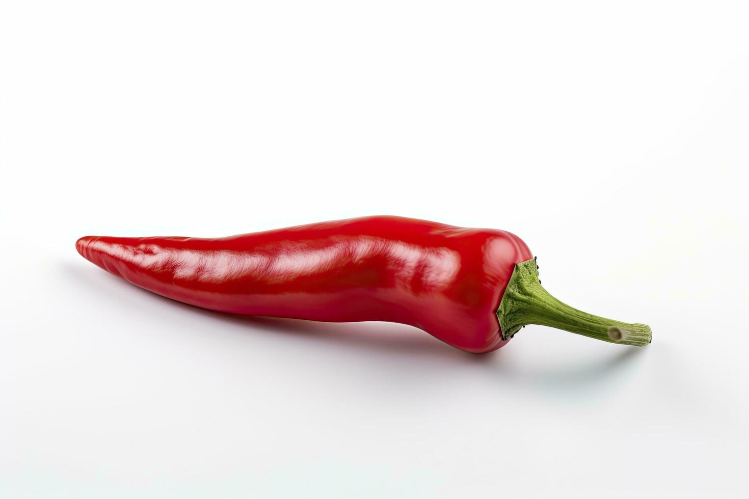 ai généré une rouge le Chili poivre est isolé sur une blanc Contexte. ai généré photo