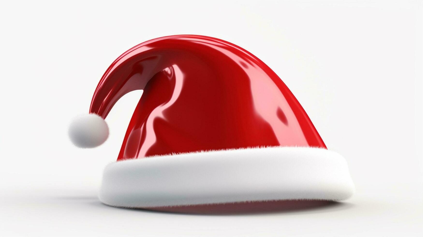 ai généré capricieux 3d rendu Père Noël claus chapeau illustration isolé sur blanc Contexte photo