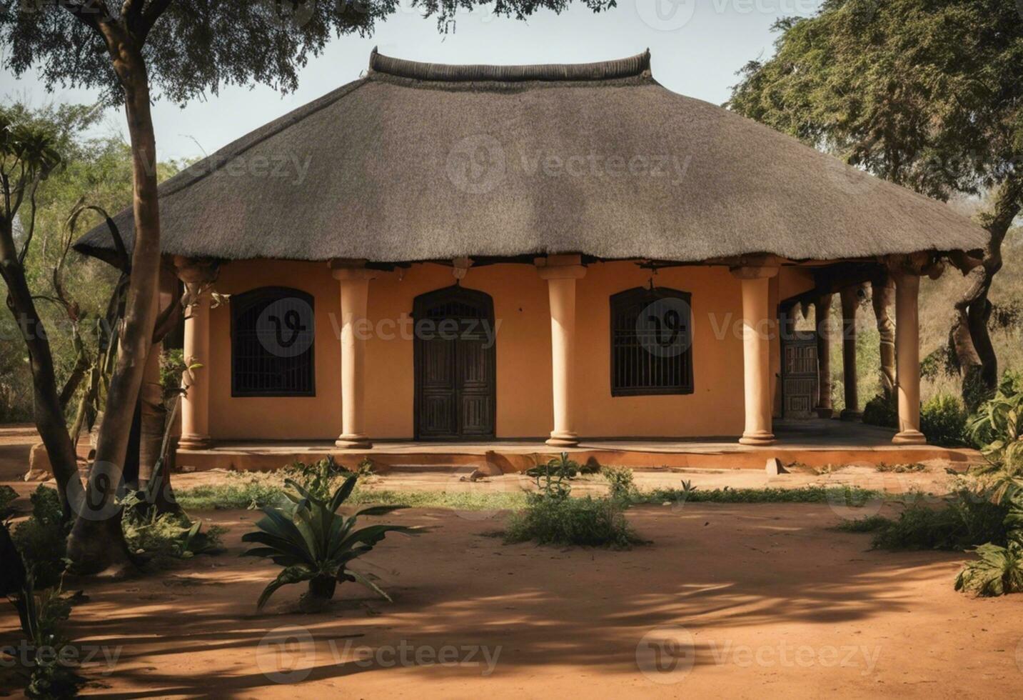 ai généré intemporel beauté vieux africain Maisons photo