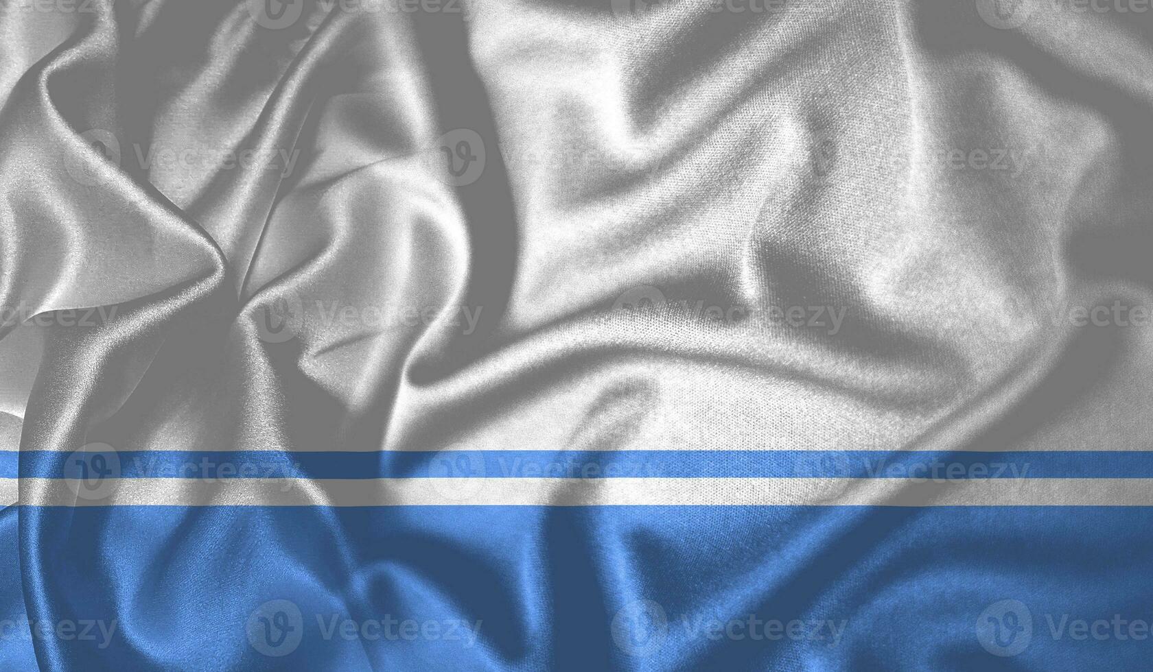 altaï république drapeau agitant flottant dans le vent avec réaliste texture en tissu soie satin Contexte photo