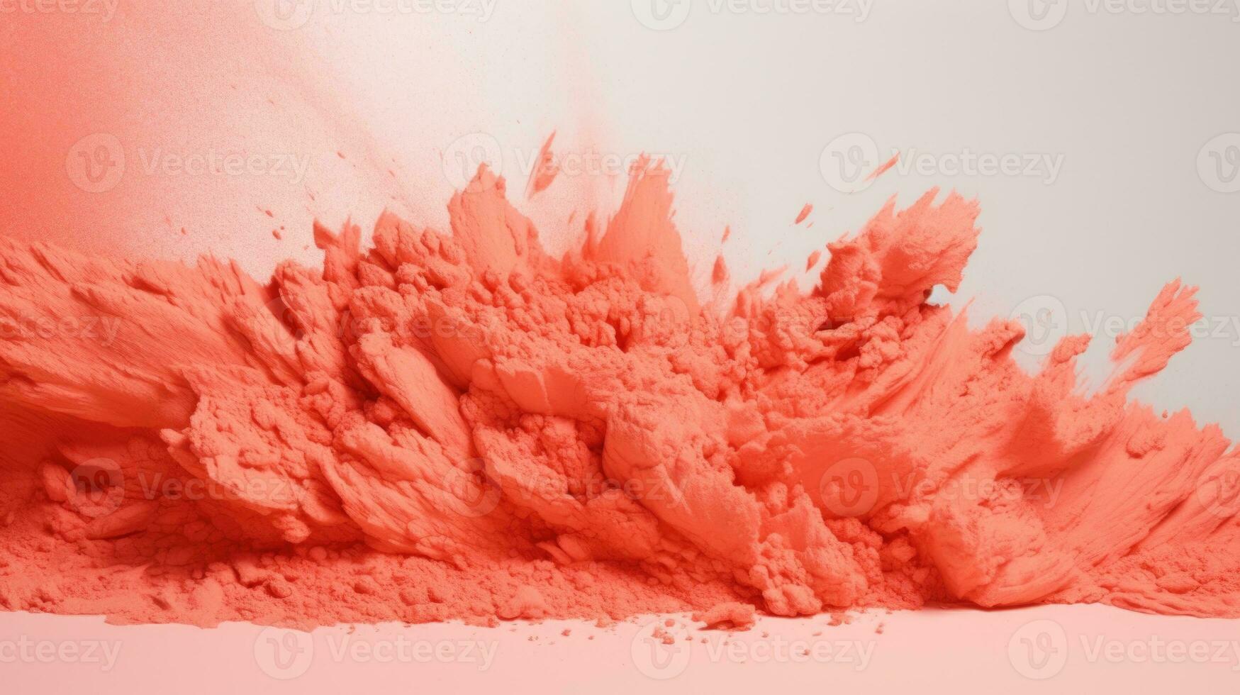 ai généré abstrait pêche tons, délicat cosmétique poudre explosion élégance. photo