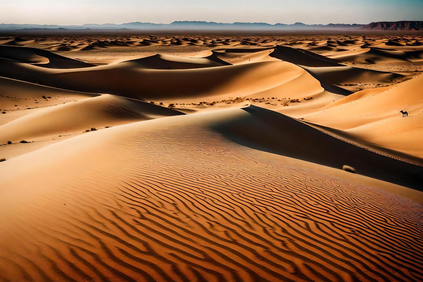 ai généré le Sahara désert, Maroc photo