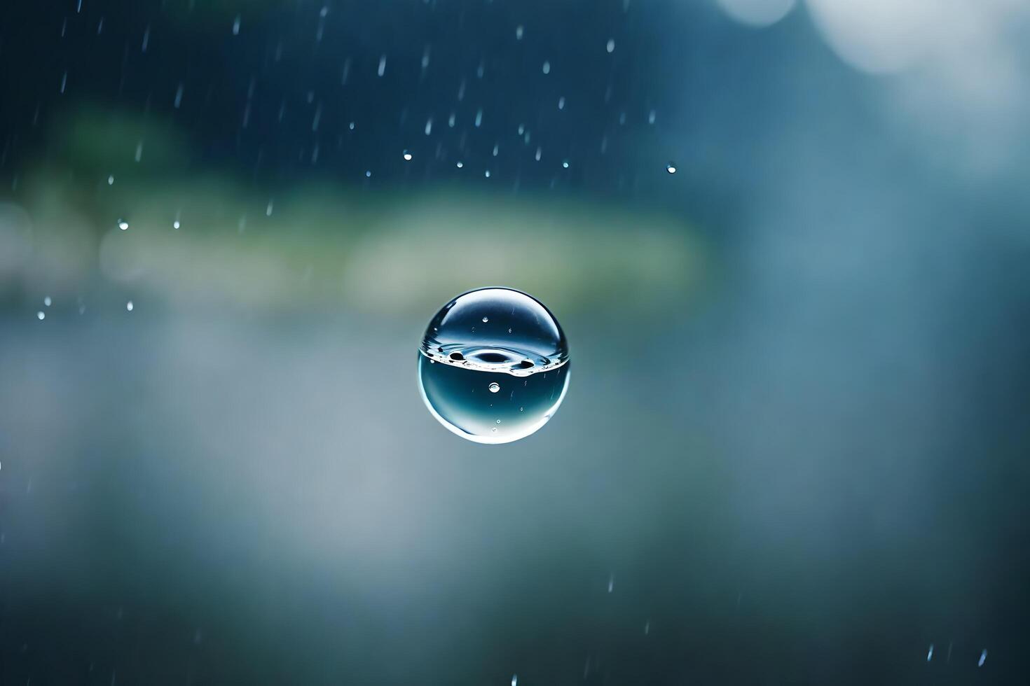 ai généré une laissez tomber de l'eau est montré dans le pluie photo