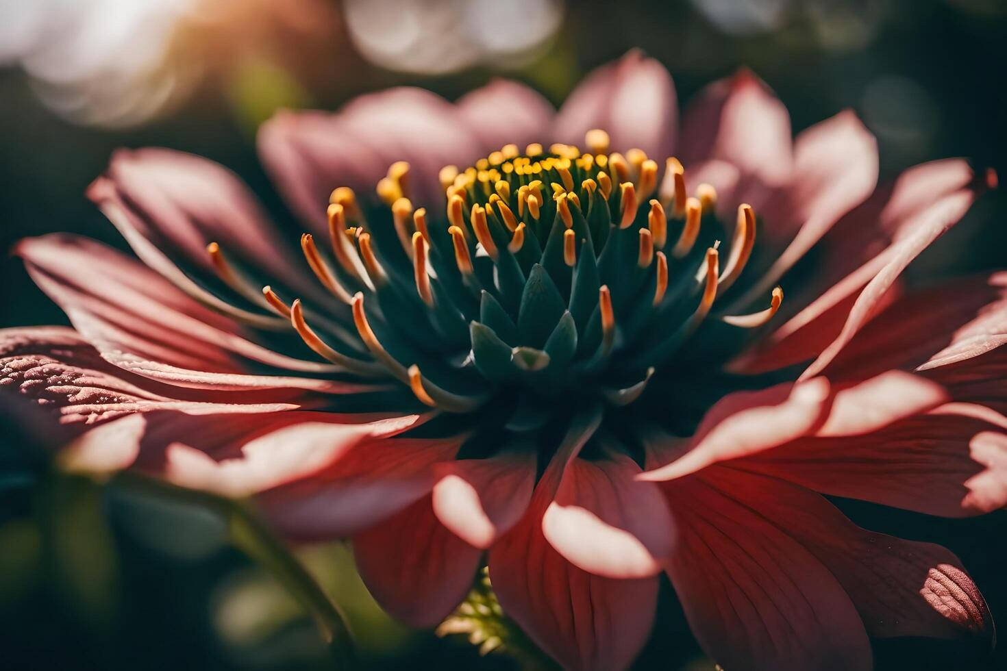 ai généré une proche en haut de une rose fleur photo