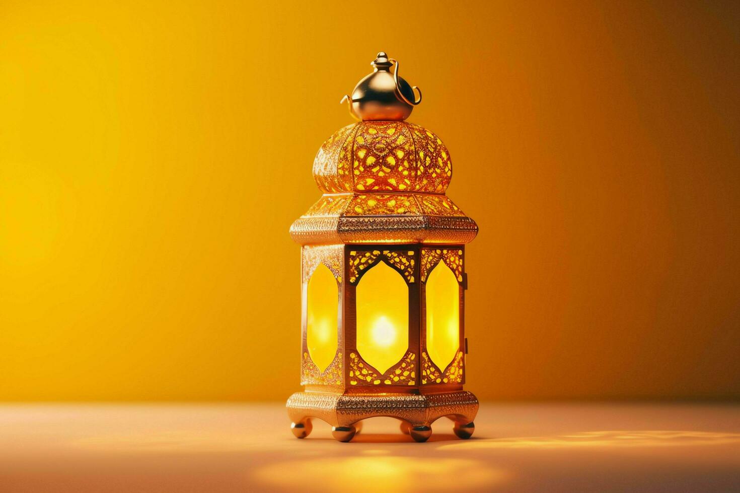 eid mubarak et Ramadan kareem salutations avec islamique lanterne et mosquée. eid Al fitr Contexte. eid Al fitr Contexte de fenêtre concept par ai généré photo