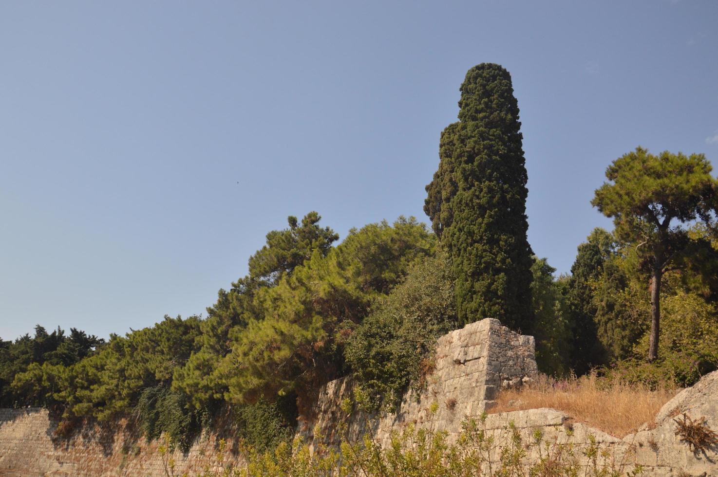 architecture de la vieille ville de rhodos en grèce photo