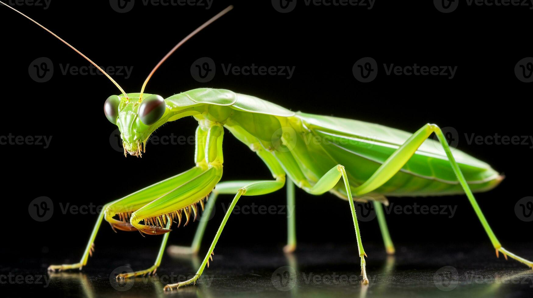 ai généré photo de prier mante isolé sur blanc Contexte. génératif ai