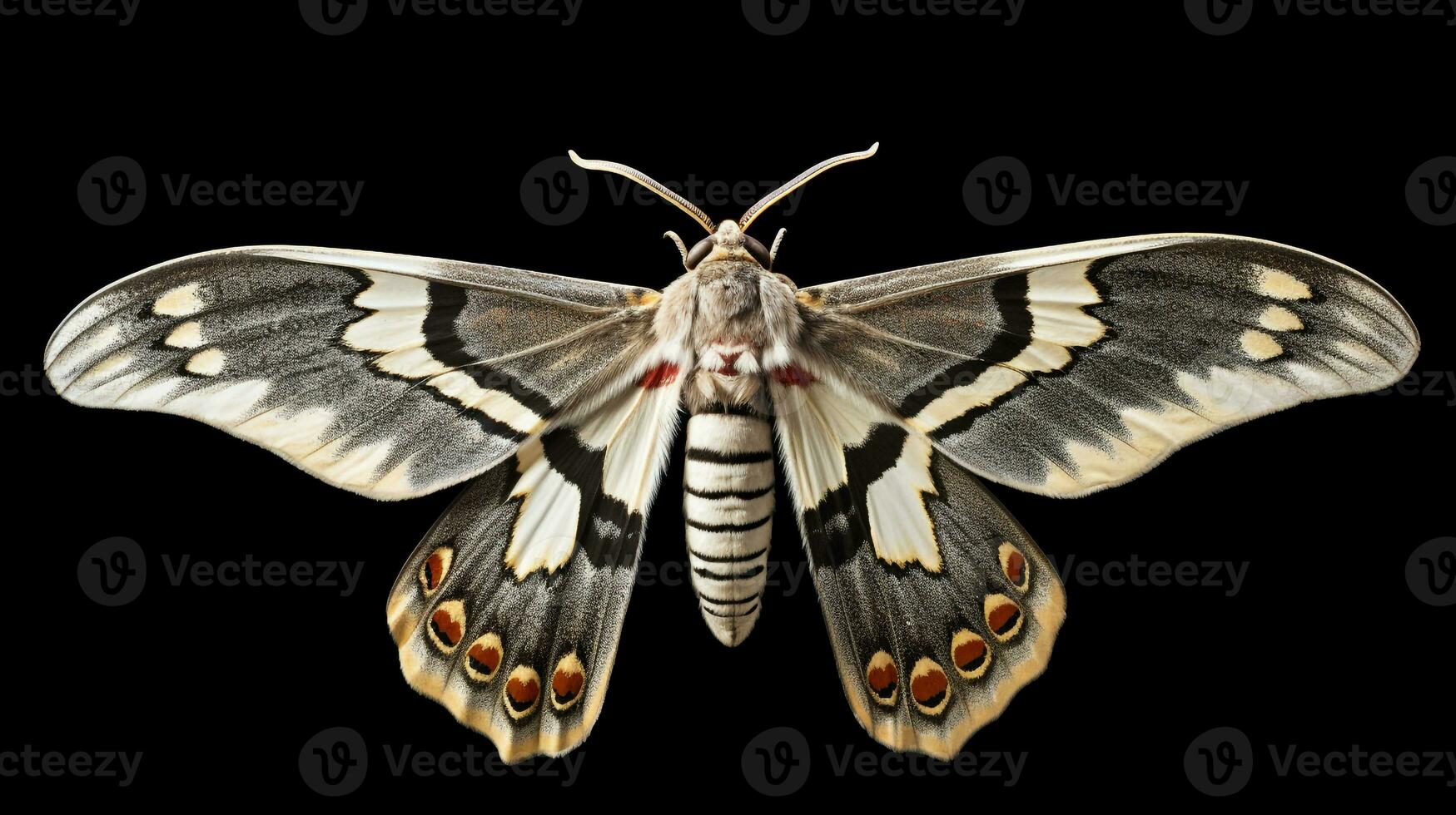 ai généré photo de papillon de nuit isolé sur blanc Contexte. génératif ai