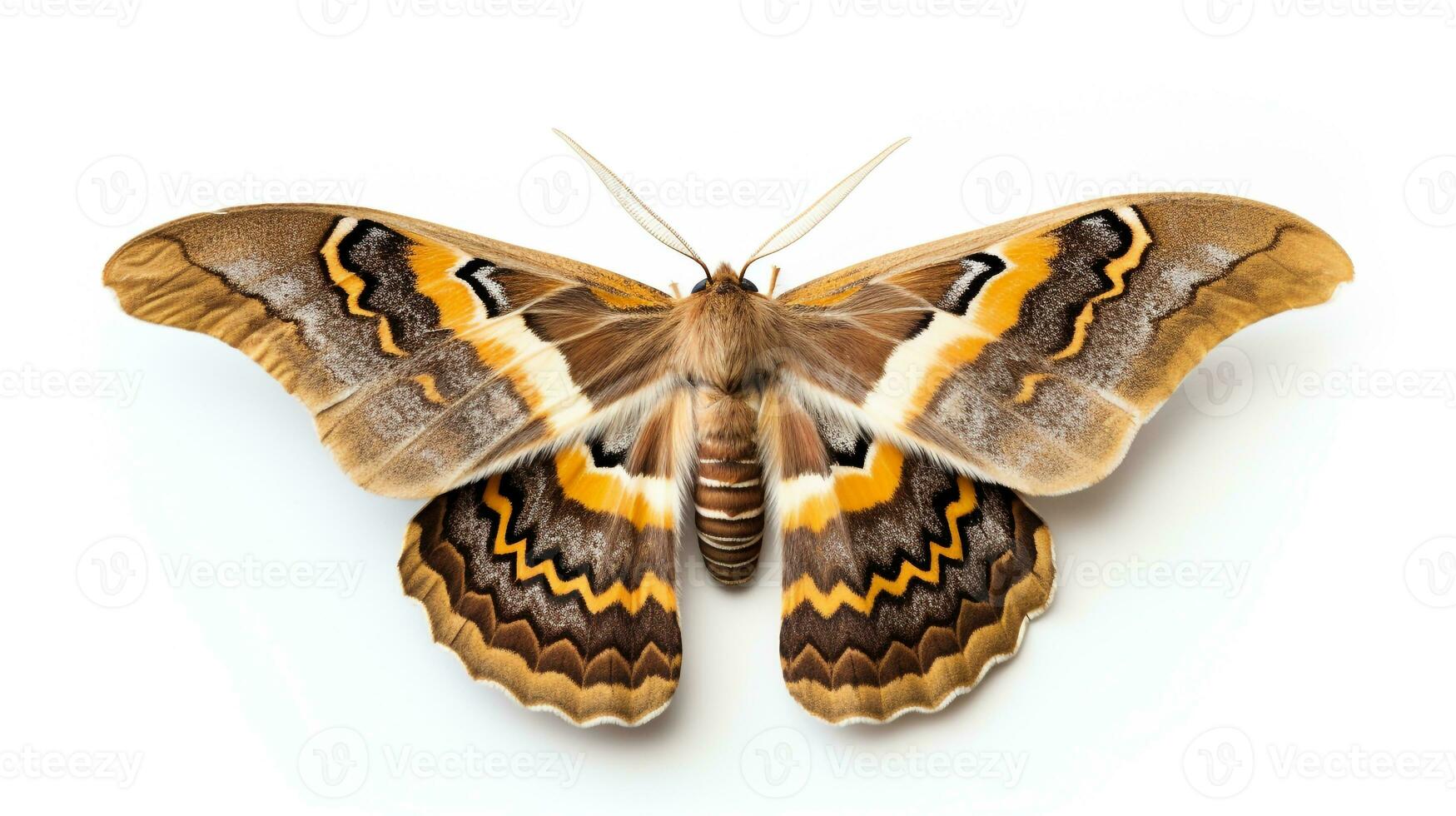 ai généré photo de papillon de nuit isolé sur blanc Contexte. génératif ai