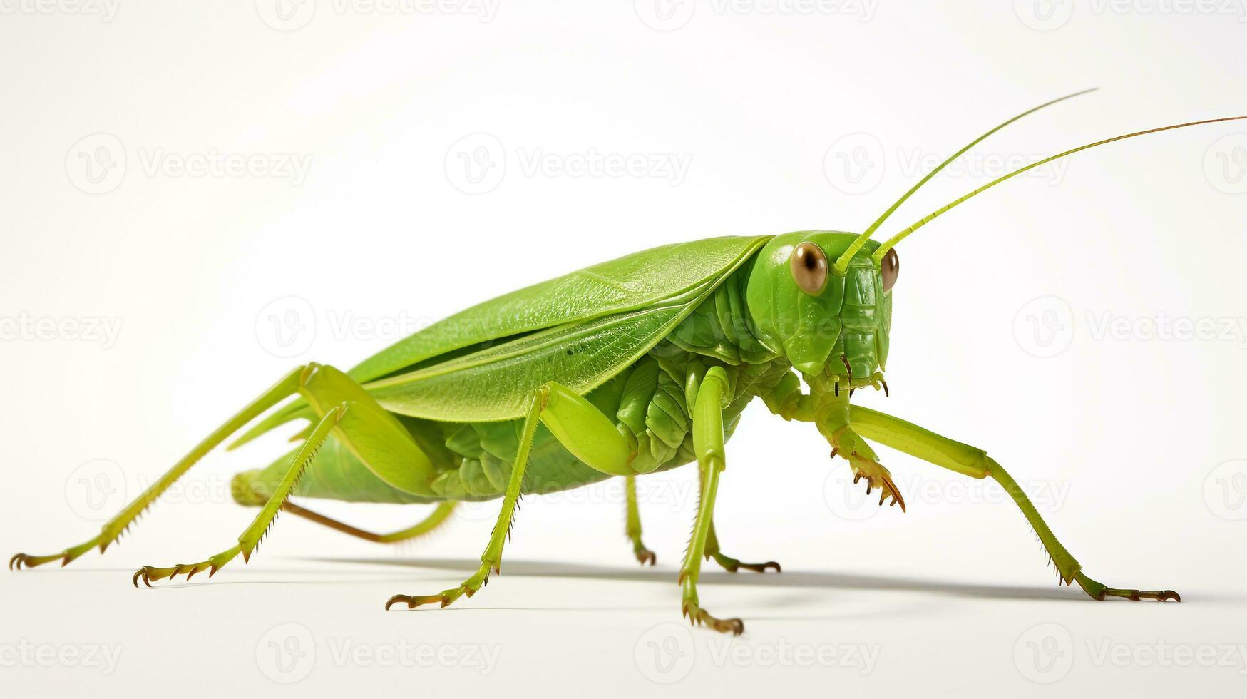 ai généré photo de Katydid isolé sur blanc Contexte. génératif ai