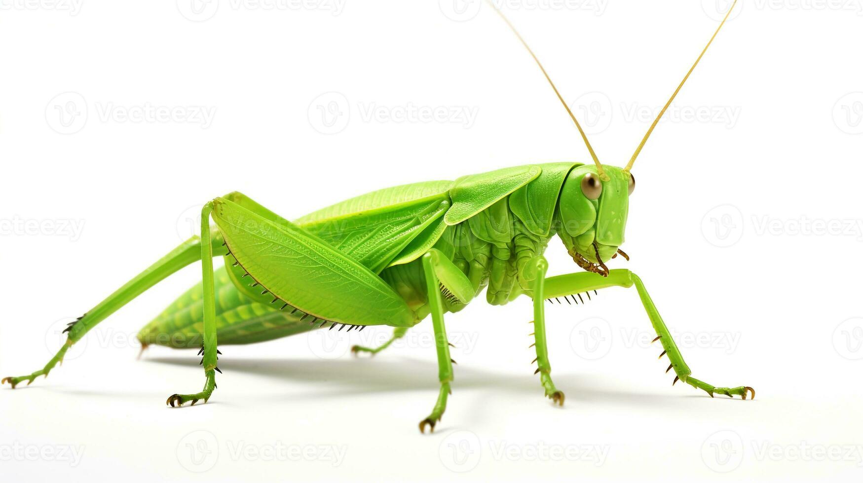 ai généré photo de Katydid isolé sur blanc Contexte. génératif ai