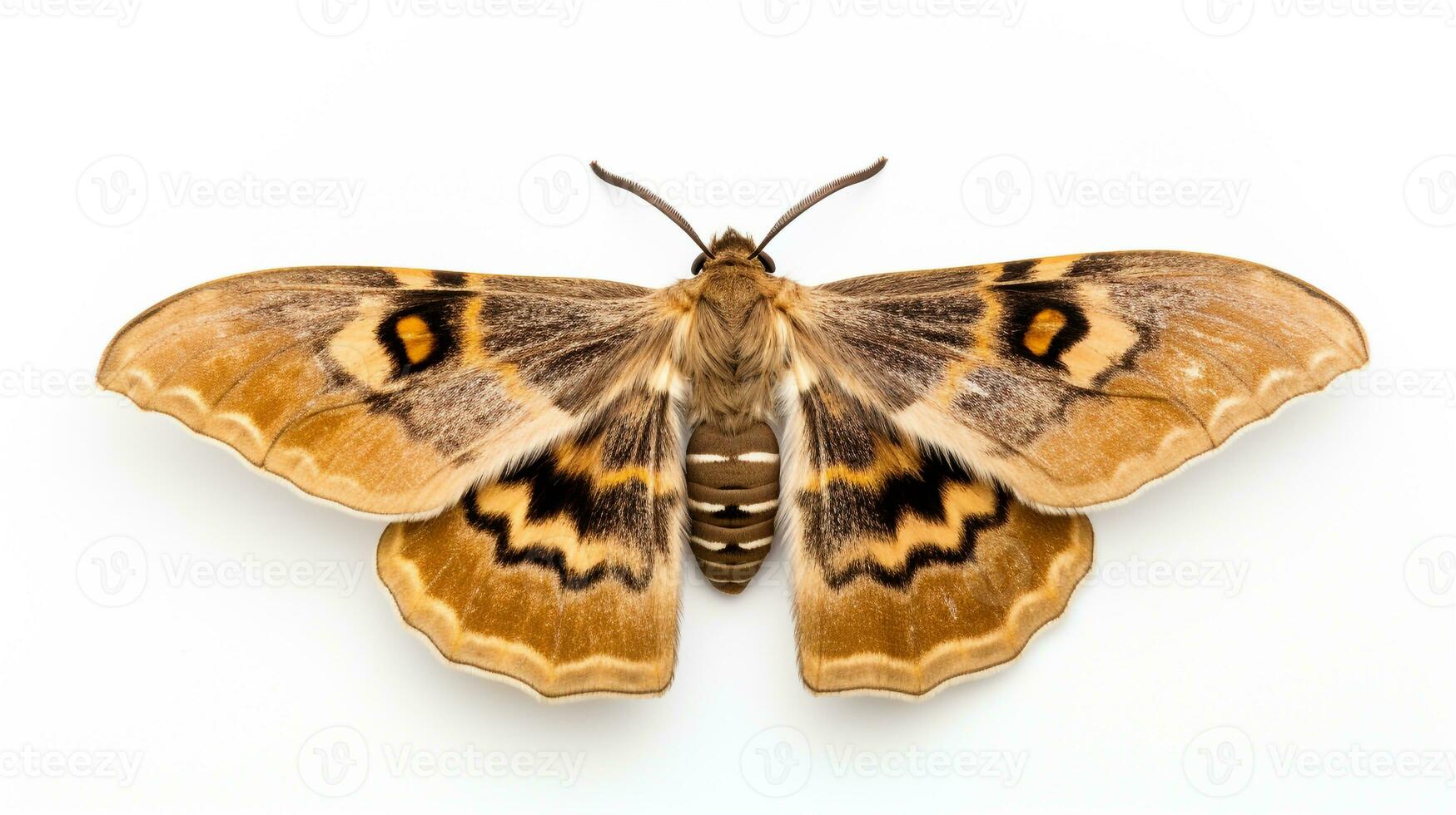 ai généré photo de Indien repas papillon de nuit isolé sur blanc Contexte. génératif ai