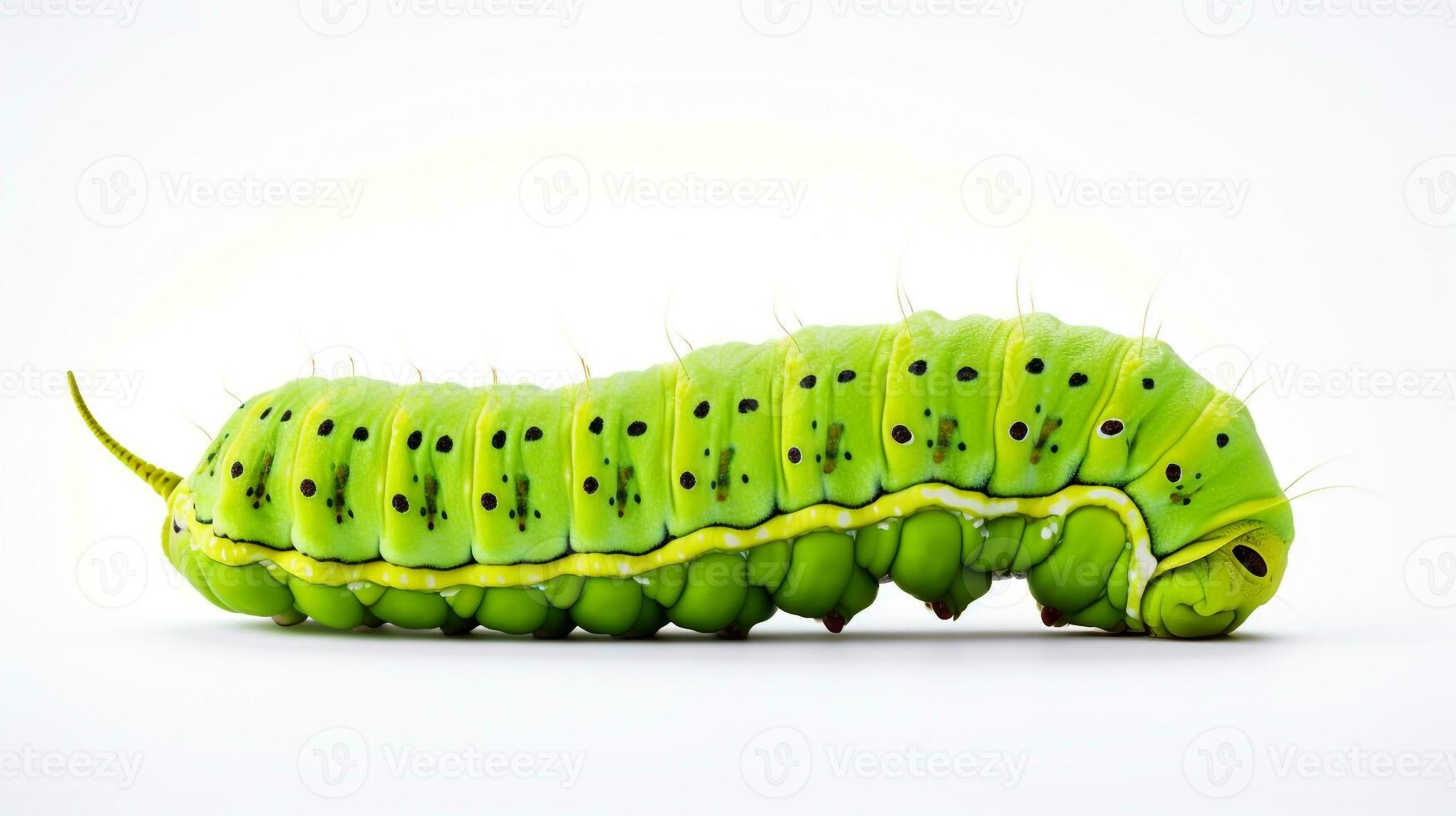 ai généré photo de chenille isolé sur blanc Contexte. génératif ai