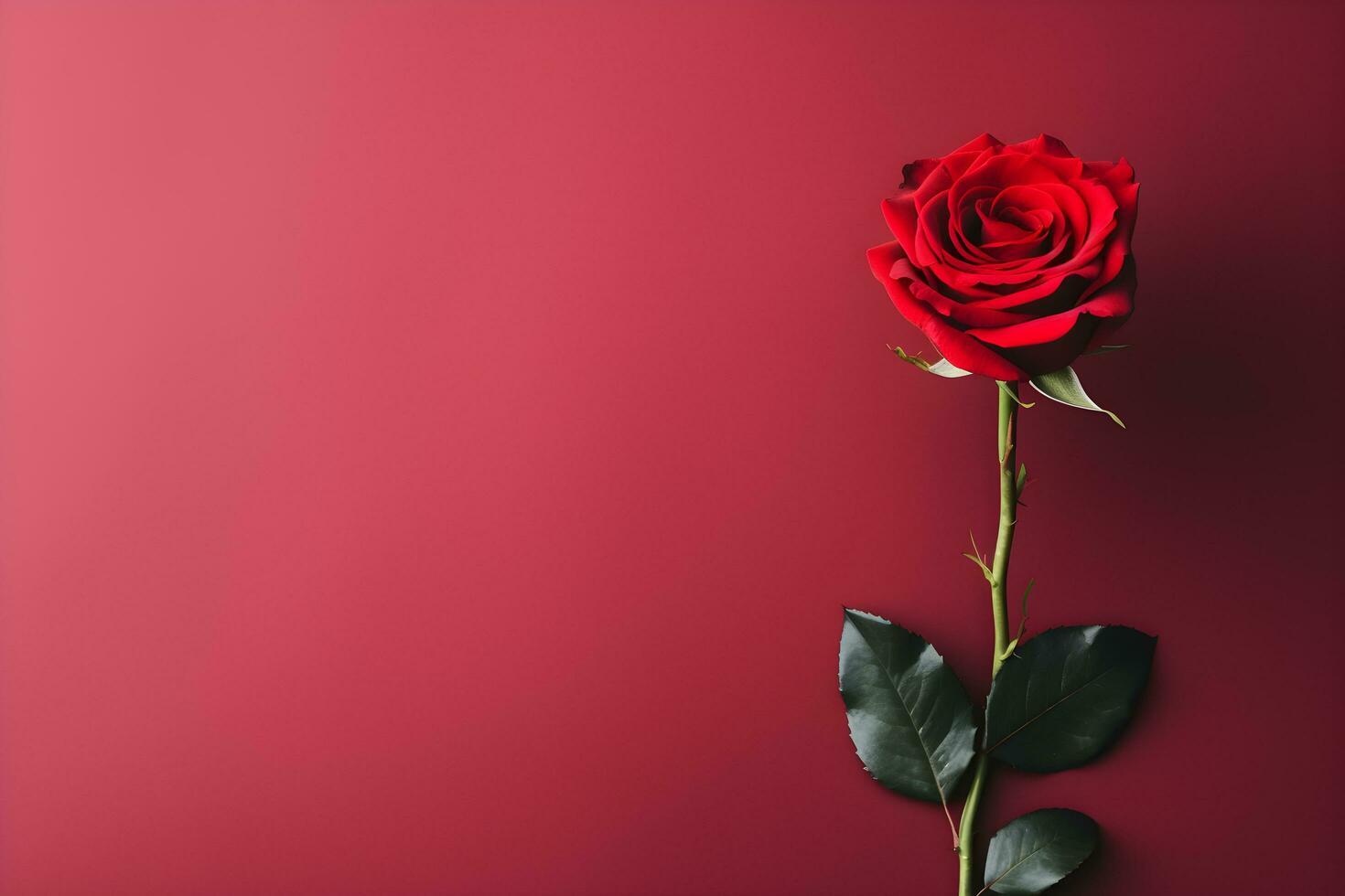 ai généré magnifique rouge Rose Contexte photo