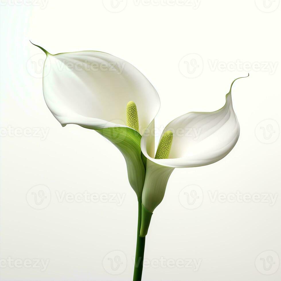 ai généré délicat calla lis réel photo photoréaliste stock