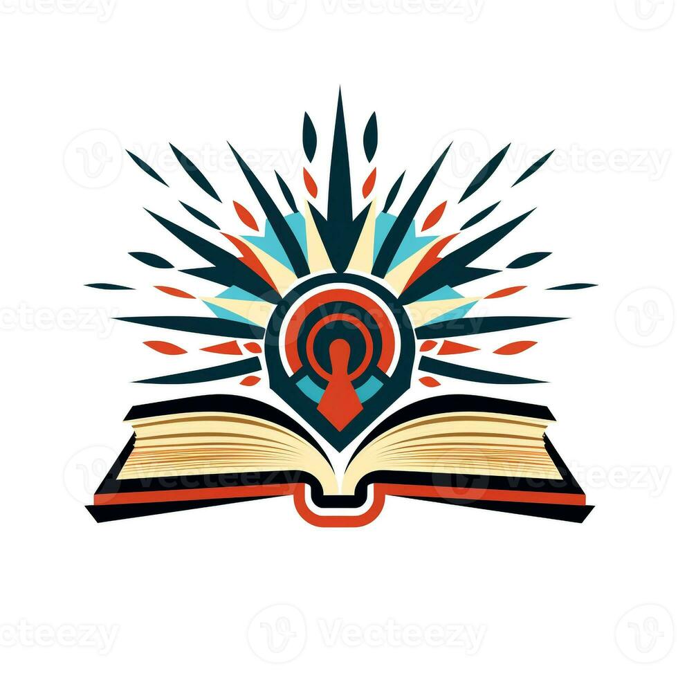 ai généré tribal logo de une livre. génératif ai photo