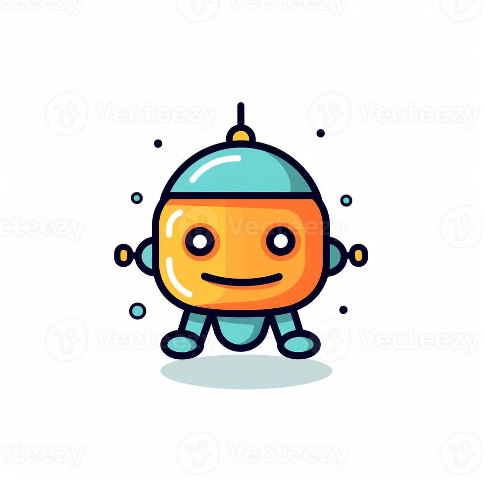 ai généré illustratif logo de une robot. génératif ai photo