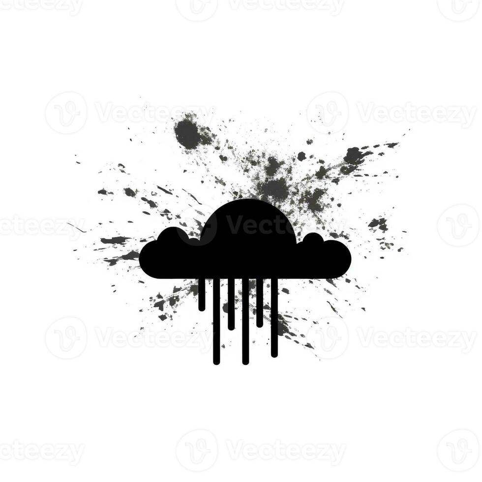 ai généré grunge nuage logo. génératif ai photo