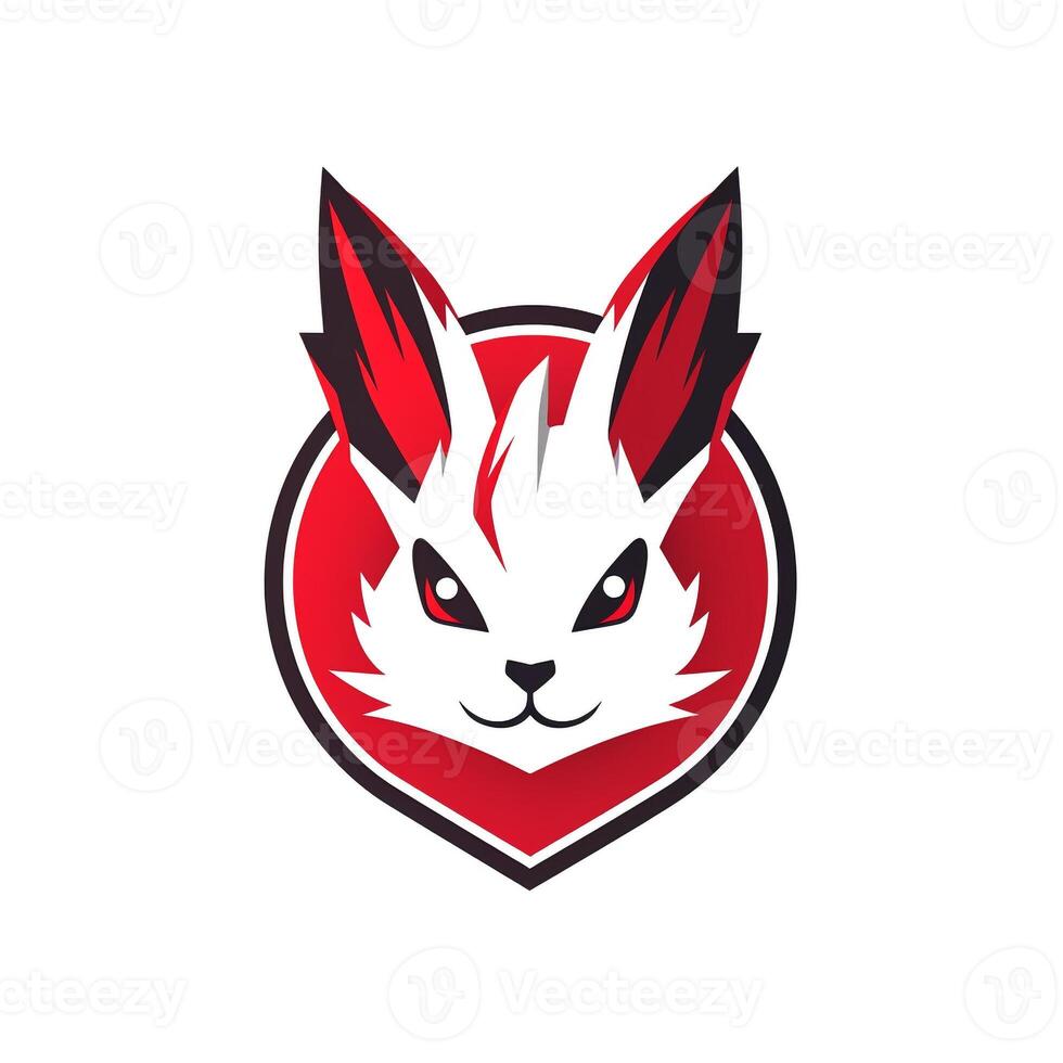 ai généré emblème logo de une lapin. génératif ai photo