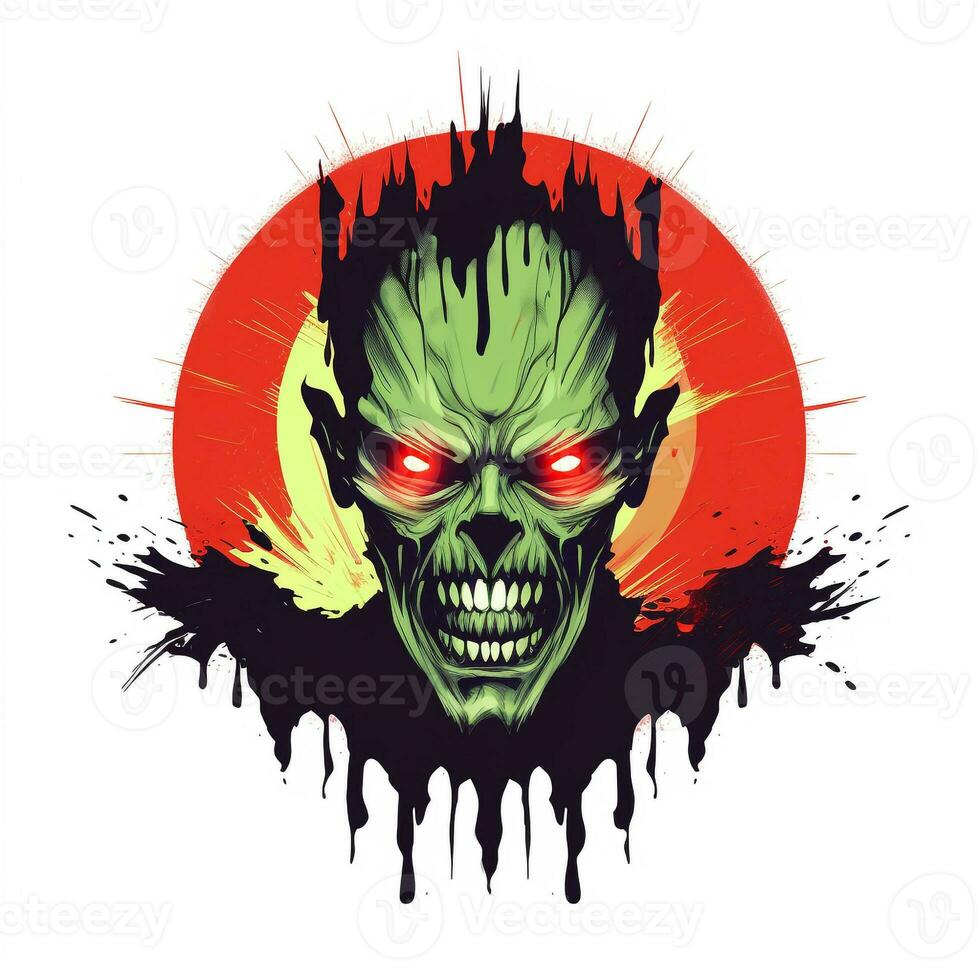 ai généré abstrait logo de une zombi. génératif ai photo