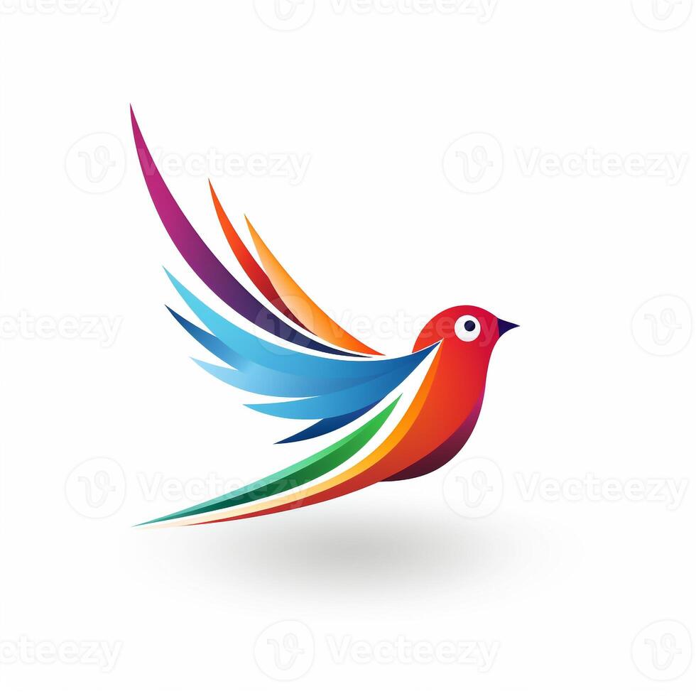 ai généré une vibrant logo de une oiseau. génératif ai photo