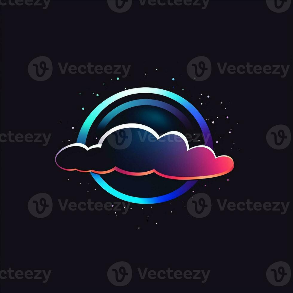 ai généré une futuriste logo de une nuage. génératif ai photo